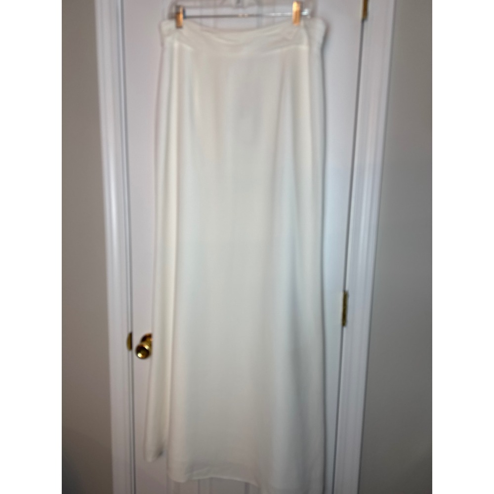 Worth New York Womens 16 White Crepe Maxi Evening Skirt NWT $249 Formal